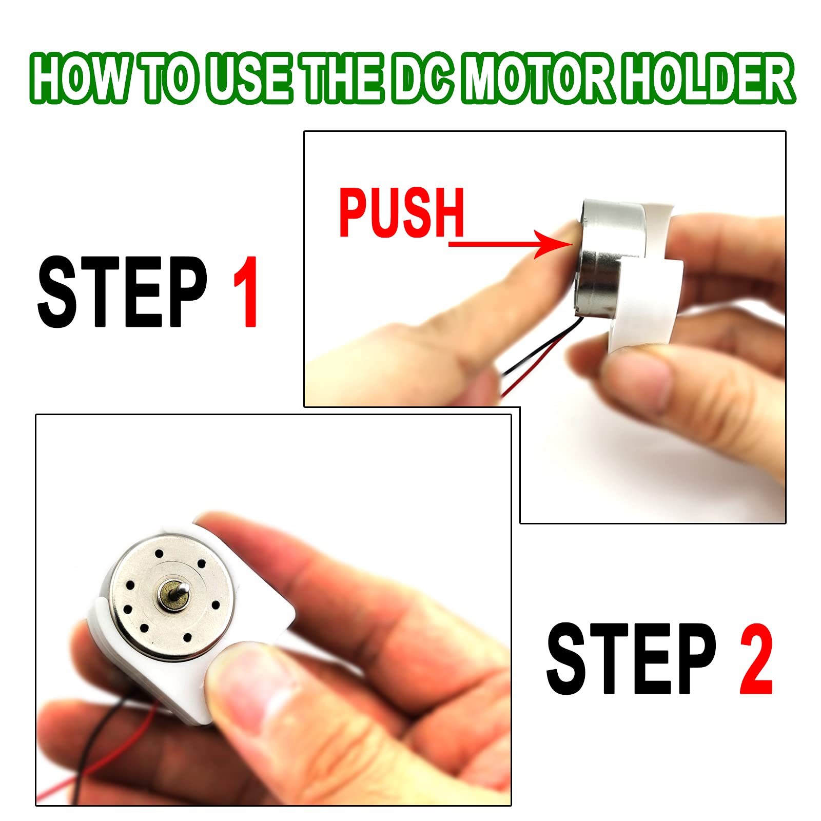 EUDAX Mini Generator Motors 3V-12V DC Motor Electric Motor for DIY Toys Wind Turbine Generator Hand Cranked Power Generator Model (Plastic Motor Holder)