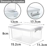 Citylife 6 Pack Plastic Storage Boxes with Lids Small Stackable Clear Box view 2