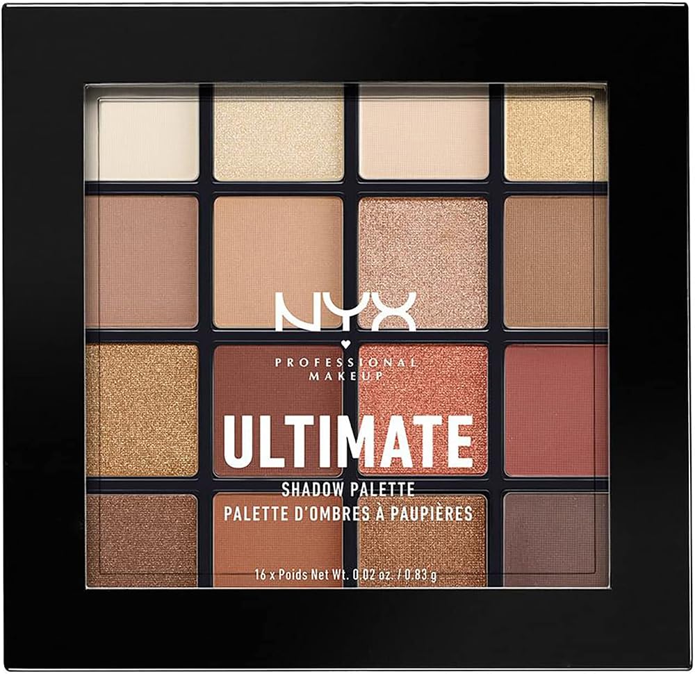 NYX Professional Makeup Ultimate Shadow Palette Warm Neutrals 16 Vegan Shades