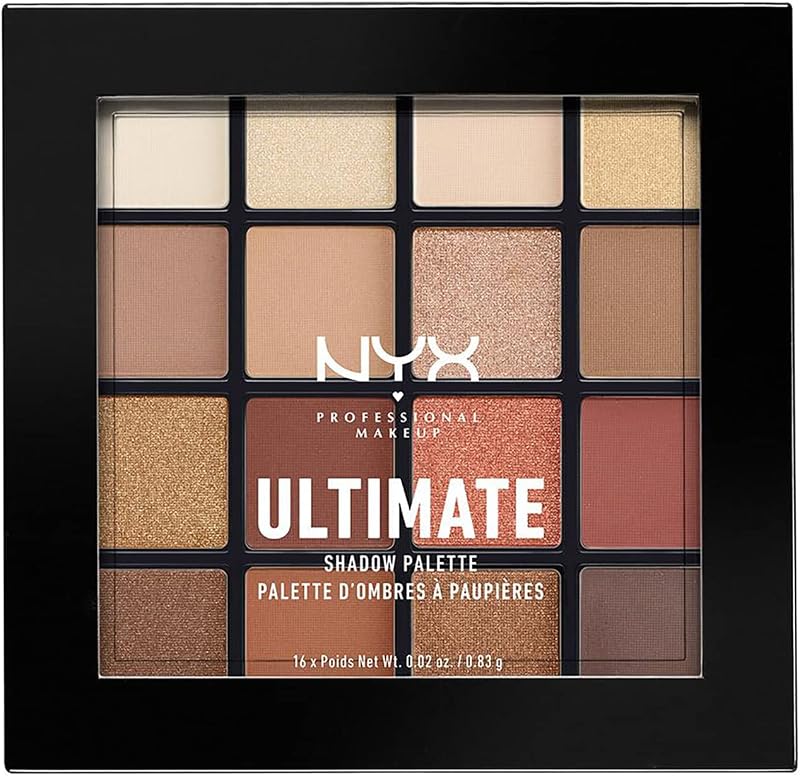 NYX Professional Makeup Ultimate Shadow Palette Warm Neutrals 16 Vegan Shades