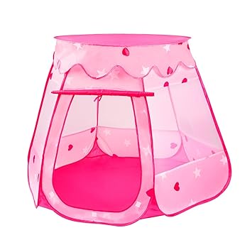 BATTOP Kids Play Tent Pink Princess Toy