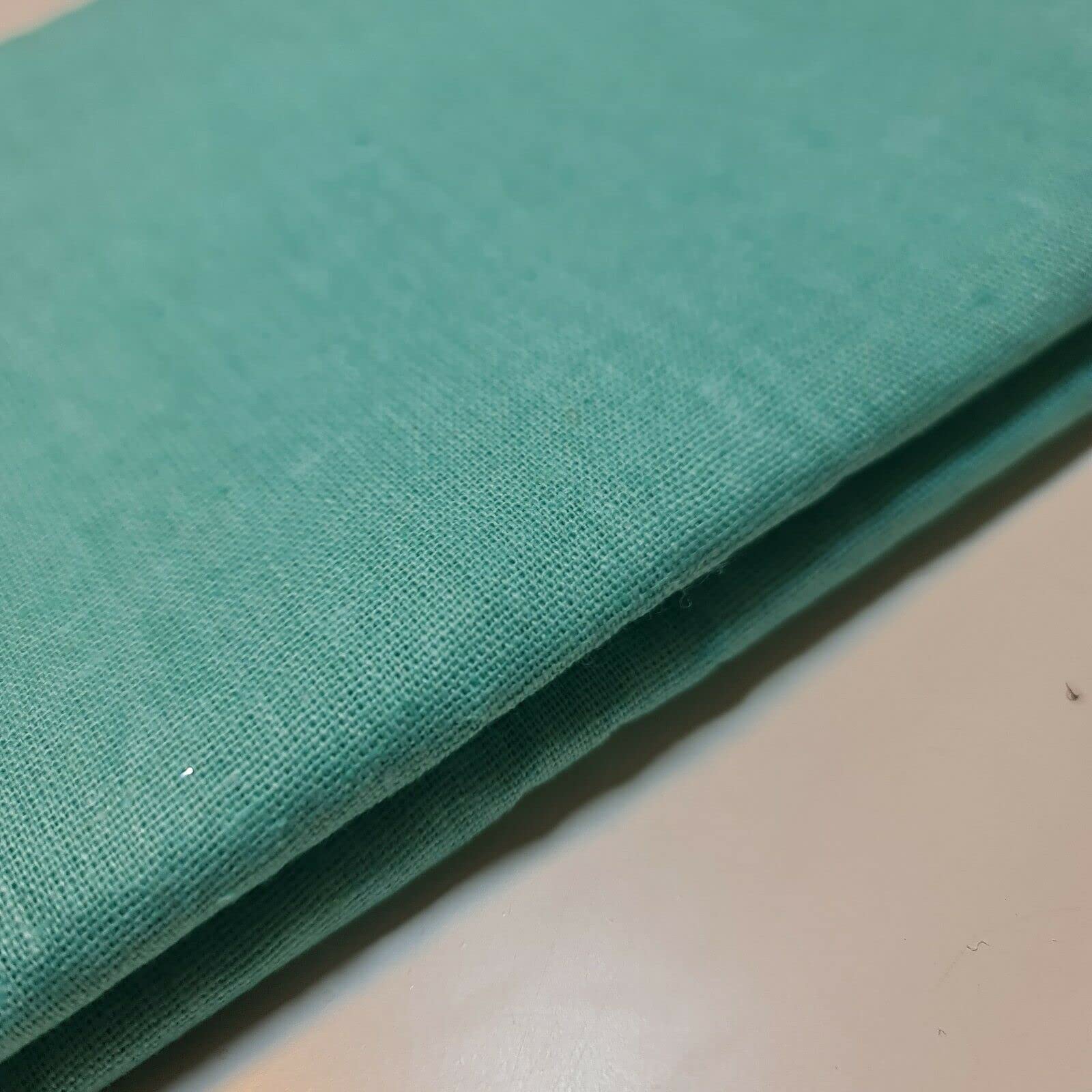 100% Cotton Calico Fabric – Medium Weight | 58" (150cm) Wide | Natural, Bleached & Dyed Options for Crafting, Dressmaking & Sewing | 1 Meter Pre-Cut (Mint Green)