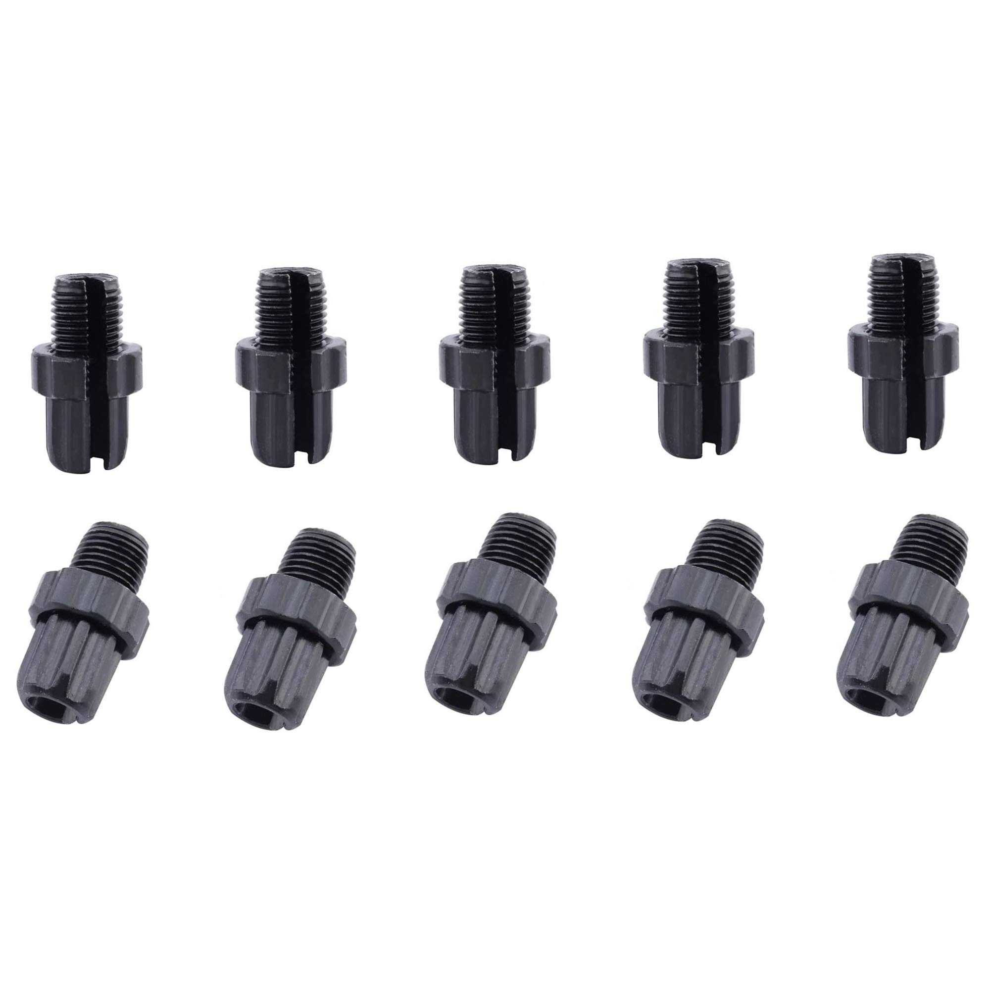 POFET 10pcs Aluminum Bike Brake Handle Adjustment Screws Bike Accessories Black
