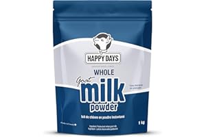 Happy Days Whole Goat Milk Powder 1kg - All-Natural Canadian Farm Fresh | No Additives