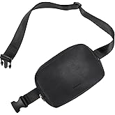 Telena Leather Belt Bag for Women Fashionable Fanny Packs Cross Body Bag Waist Pack Black
