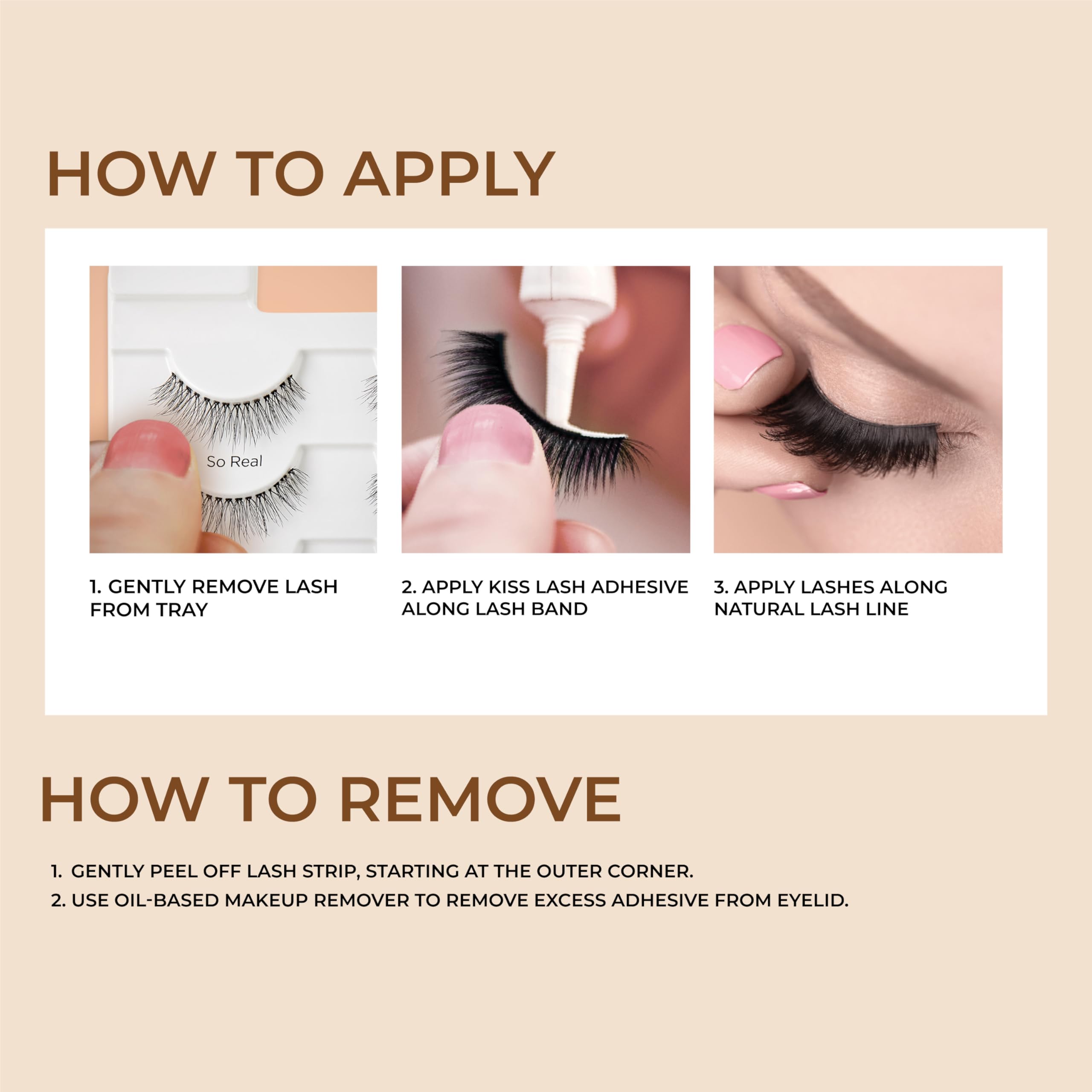 KISS My Lash But Better, False Eyelashes, 'So Real', 12mm, Includes 1 Pair Of Lash, Easy to Apply, Reusable Lash Clusters