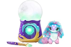 Magic Mixies Magical Misting Crystal Ball with Interactive 8 inch Blue Plush Toy and 80+ Sounds and Reactions