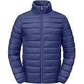 Zoofly Mens Winter Coats Thermal Lightweight Puffy Jackets Men Waterproof Warm Puffer Coat with Zip Pockets