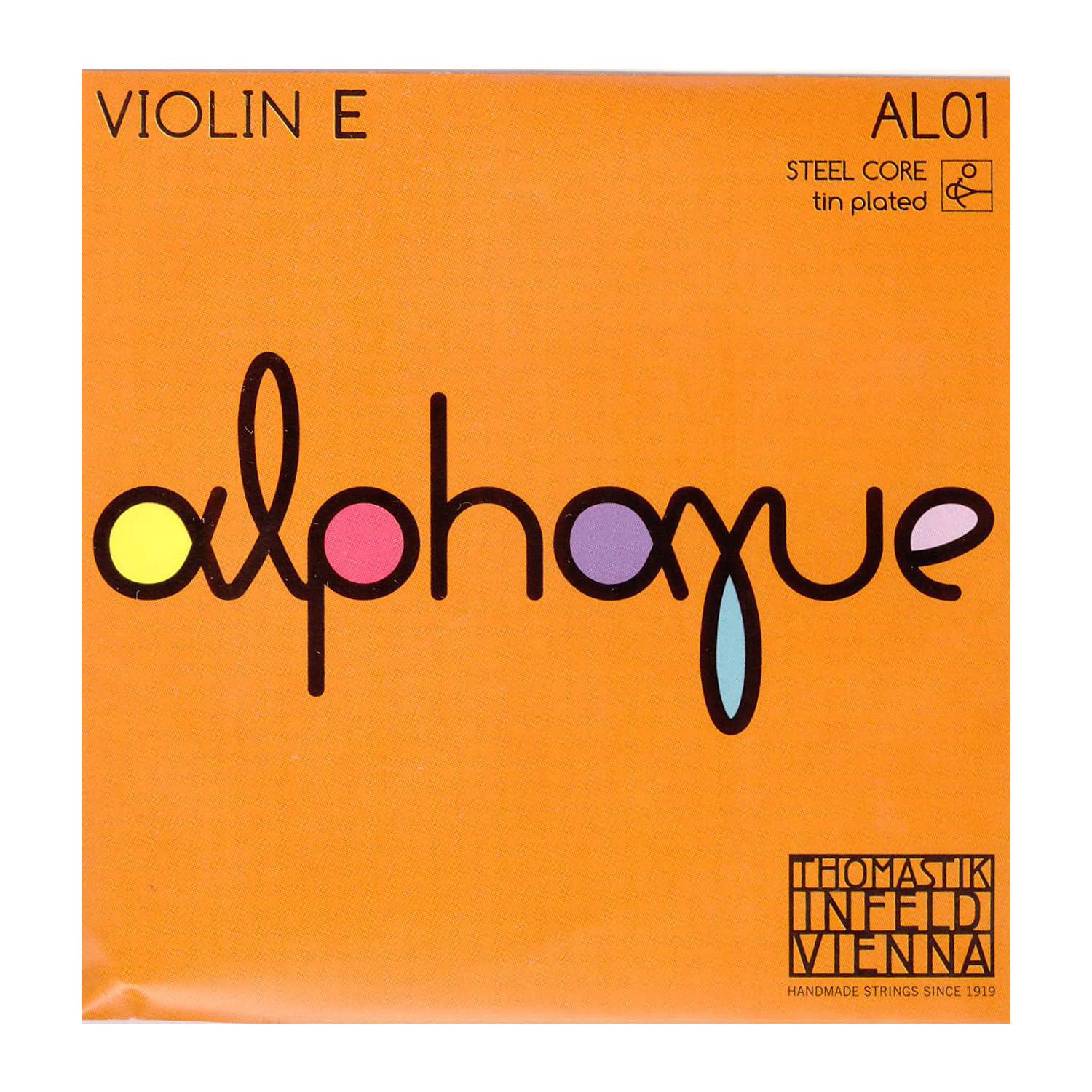 Thomastik Single string for Violin ALPHAYUE 4/4, scale 325mm/12.8" steel core - E-string steel core, pewter