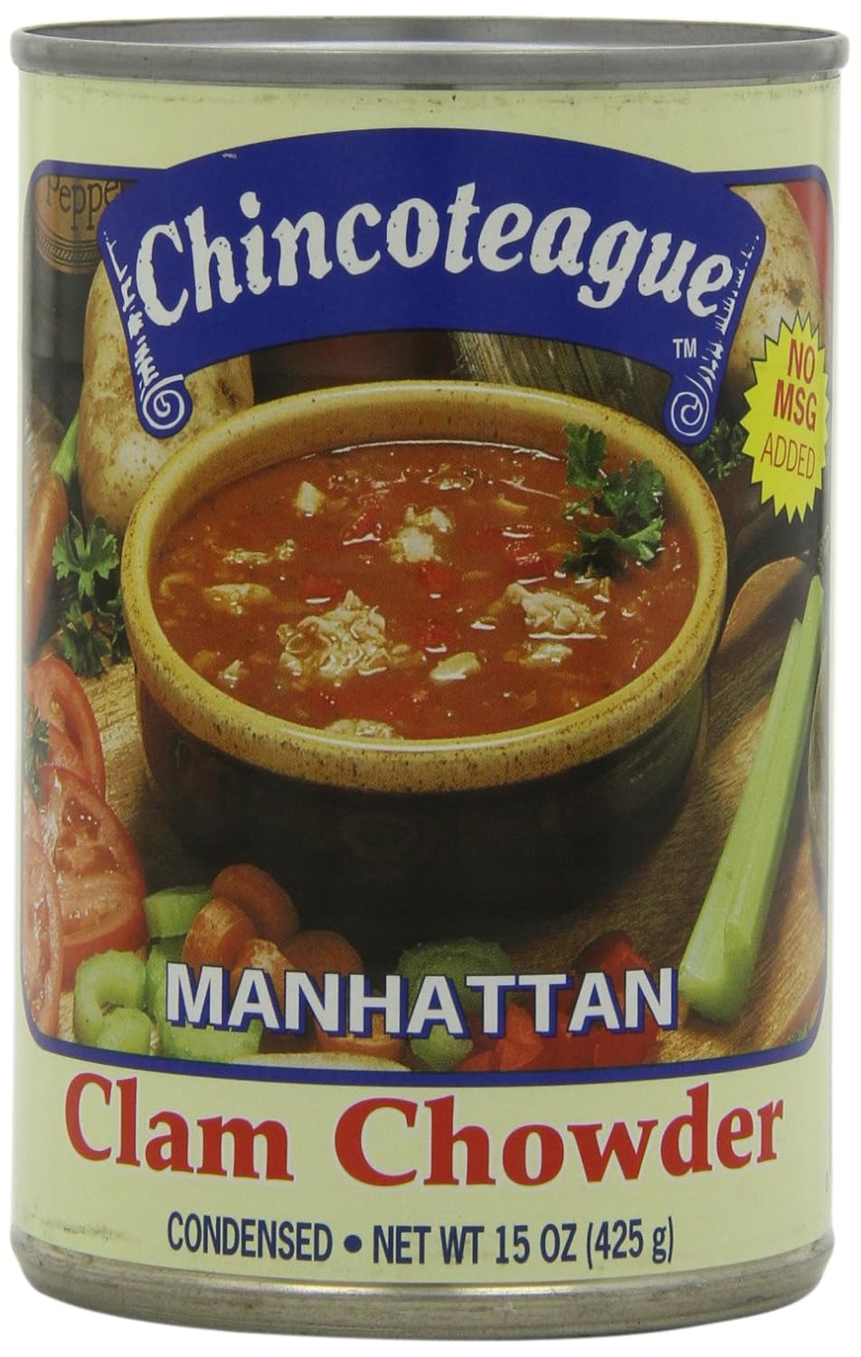 Chincoteague Seafood Manhattan Clam Chowder, 15-Ounce Cans (Pack of 12)