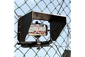 YIUYIC Cell Phone Fence Mount with Shade Game Recording Mounting Kit Compatible with iPhone, Mevo Start, Insta 360 and Other Action Cameras for Recording Baseball (Upgrade Style)