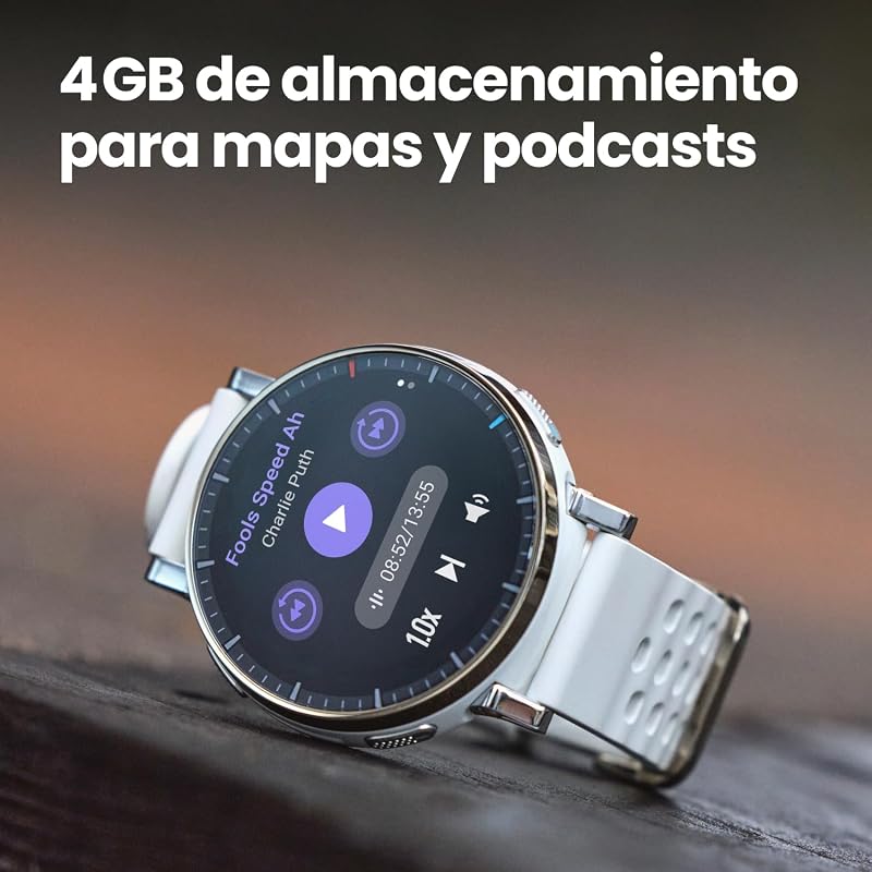 Relógio inteligente GPS Premium Active 3, 45mm, ecrã AMOLED de 1,32" safira, bateria de 12 dias, 4 GB de armazenamento, NFC, mapas offline, 170+ desportivos, smartwatch para iPhone Android