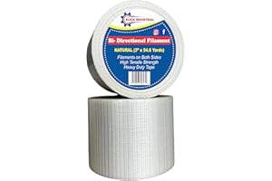 Bi-Directional Filament Tape,Fiberglass Reinforced Filament Strapping Tape, for Heavy Duty Packing, Steel Bundling, Wrapping,