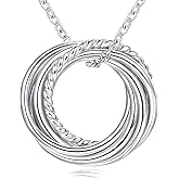 Birthday Gifts for Women, 925 Sterling Silver 30th 40th 50th 60th 70th 80th 90th Birthday Necklaces, 3 4 5 6 7 8 9 Decade Birthday Jewelry for Women, 30 40 50 60 70 80 90 Years Old Birthday Gifts