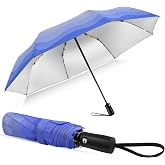 Cute UV Umbrella Women Auto Open Close Gradient Compact Travel Sun Rain | 46 inch canopy, 12.2 inch folded gradient colors, cute UV umbrella automatic open close compact rain sun purse daily gifts