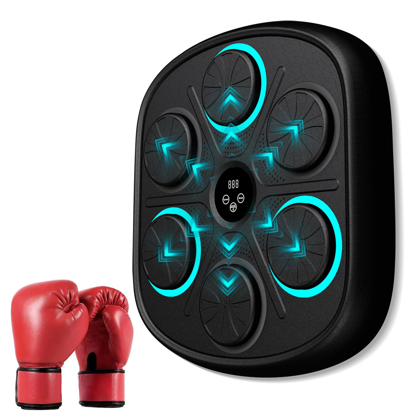 Photo 1 of ***only reference****OurStarry 2025 New Model Smart Music Boxing Machine for Adults and Kids, Training Machine with LED Electronic Wall Mounted, Home Indoor Workout Equipment with Premium Boxing Gloves (Black 03)