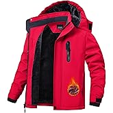 QMP Winter Jacket for Boys and Girls Waterproof Ski Jacket Winter Snow Coat Hooded Fleece Windproof with Zip Pockets