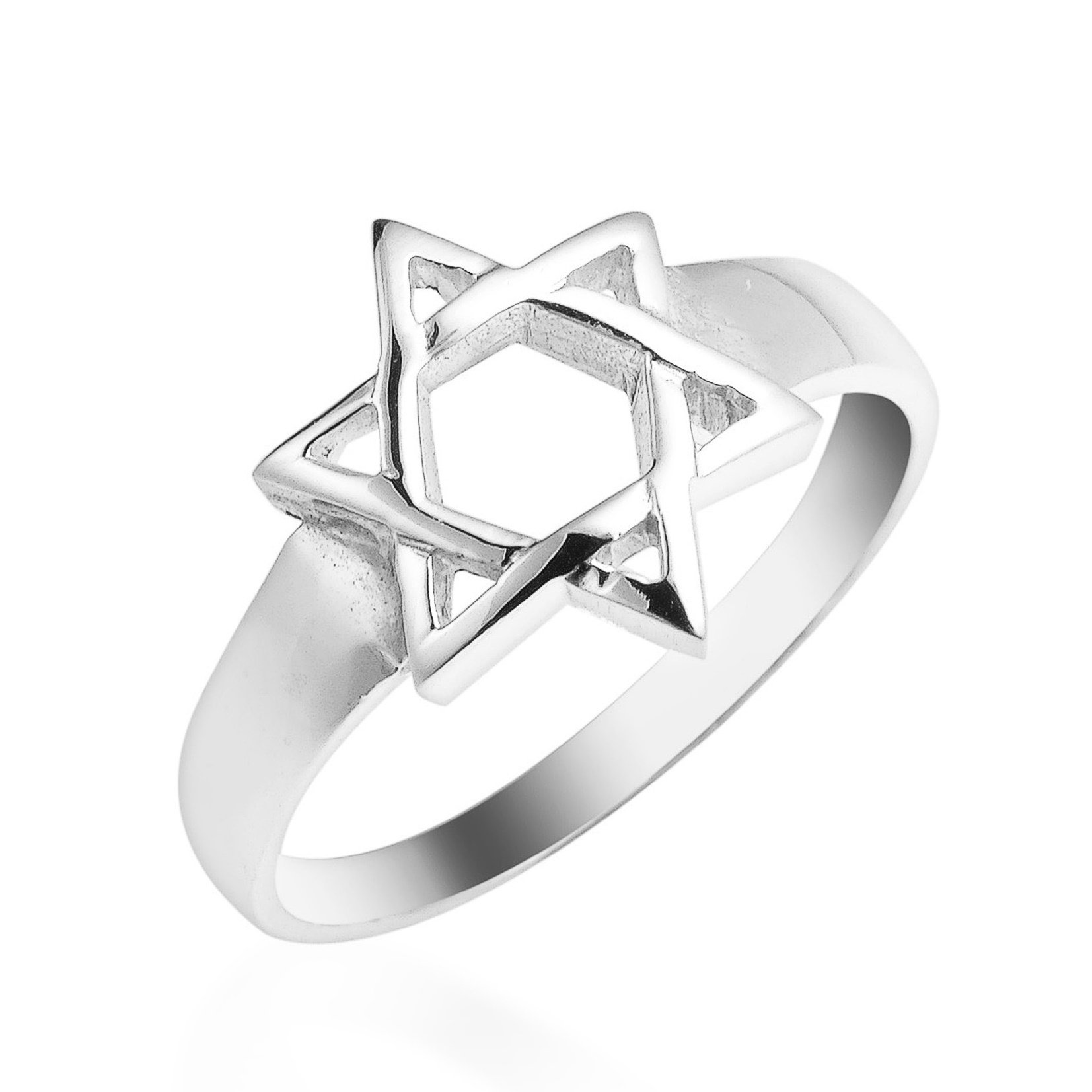 AeraVida Simple Star of David .925 Sterling Silver Ring