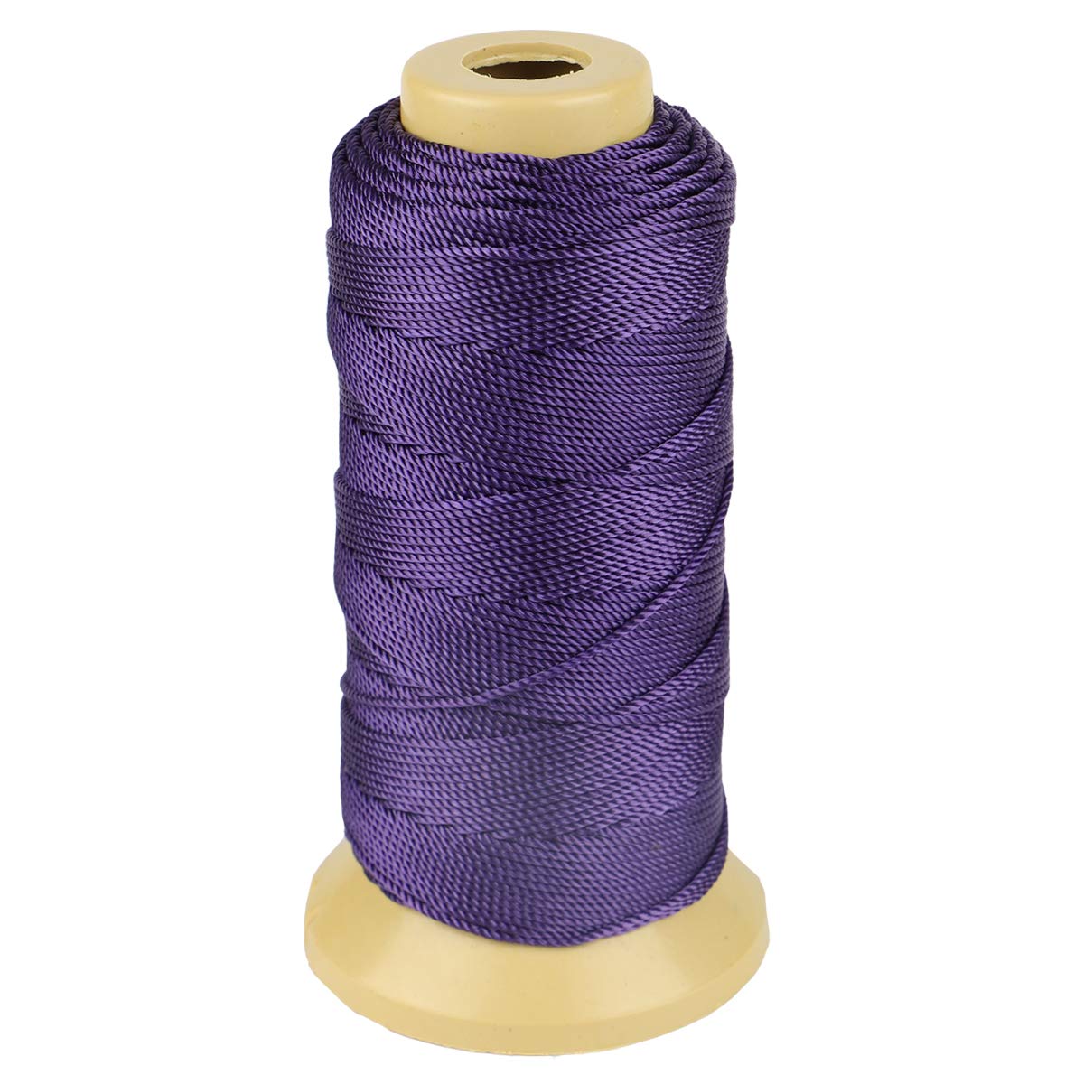 McFanBe 328 Feet Twisted Nylon Twine String Cord for Gardening Marking DIY Projects Crafting Masonry (1.5mm-328 feet, Dark Purple)