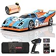 AMORIL 1/10 Fast Brushless RC Drift Cars for Adults,Max 200KM/H Carbon Fiber On-Road Supercar with 3660 3900KV Brushless Motor,120A ESC,9KG Meta-Gear Servo,3300mah Lipo,Waterproof Suitcase,Blue
