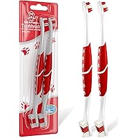 Dog Toothbrush for all Dogs, Soft-Bristled Tooth Brushing Kit, Easy Teeth Cleaning & Dental Care, Premium Non-Slip Handle Dua