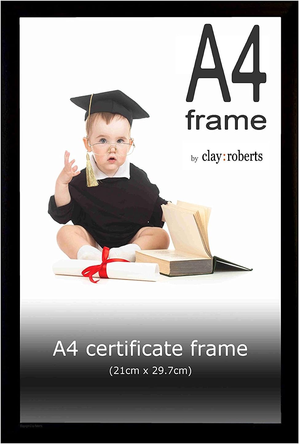 A4 Photo Frame, Black, Pack of 6, Picture Frame, Certificate, Art Print Poster, 21cm x 29.7cm, Black Frames - Image 3