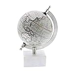 Deco 79 Marble Globe with Marble Base, 6" x 5" x