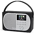 LEMEGA M2P Internet Radio Player,FM Radio Tuner, Bluetooth Speaker, Spotify Connect, Dual Alarms Clock, Kitchen/Sleep/Snooze Timer, Mains and Battery Powered,Colour Display, App Control - Black