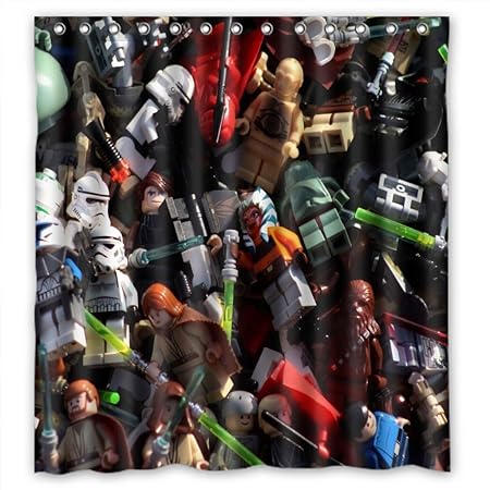 Lego Star Wars Waterproof Bathroom Bath Polyester Shower Curtain