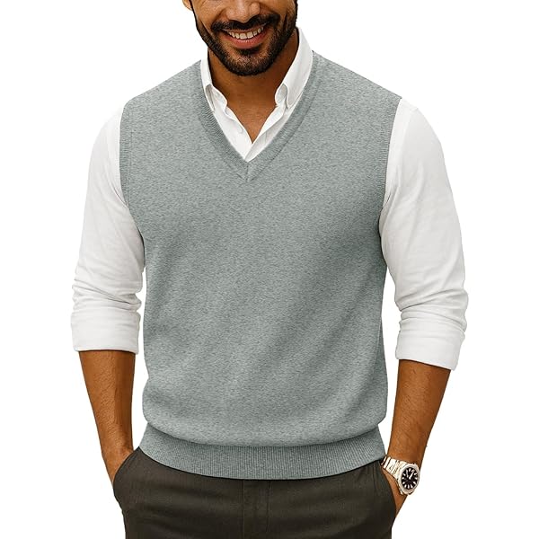 Amazon.com: Amazon Essentials Men's Lambs Wool Sweater Vest, Pale