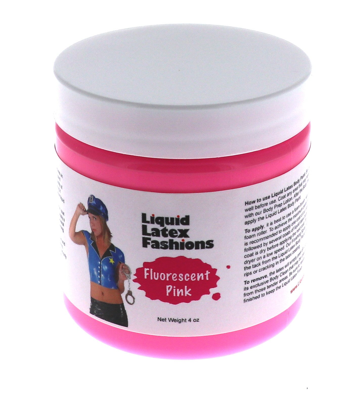 Ammonia Free Liquid Latex Body Paint 4oz Fluorescent