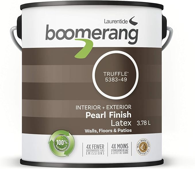 Boomerang EcoFriendly Interior/Exterior Paint, Pearl Finish (Truffle