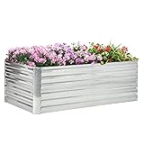 Outsunny Galvanized Raised Garden Bed Kit with
