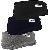 Buauty 3 Pcs Ear Warmer Muffs Headbands for Men Women, Winter Earmuffs Ear Covers for Cold Weather Running Cycling
