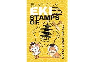Gotta stamp 'em all: 4" x 6" Japan Travel stamp book for Collecting Eki Stamps at Train Stations, theme parks, Shrines and Ot