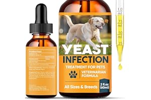 [1-Pack] Clinical Yeast Infection Treatment for Dogs for Cats & Dogs - Canadian Vet-Strength Dog Ear Cleaner Infection - Ear 