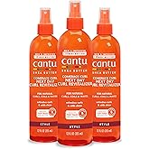 Cantu Comeback Curl Next Day Revitalizer Spray for Natural Hair with Pure Shea Butter, Refreshes Curls, 12 fl oz (Pack of 3)