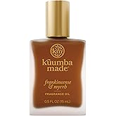 Kuumba Made Frankincense & Myrrh Fragrance Oil, Long-Lasting Small-Batch Perfume Roller, Vegan, Alcohol-Free, 0.5 Fl Oz