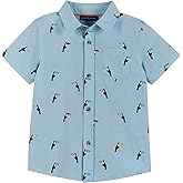 Andy & Evan Boys' Short Sleeve Button Down, Stylish Summer Spring Shirts for Boys, Lightweight and Breathable
