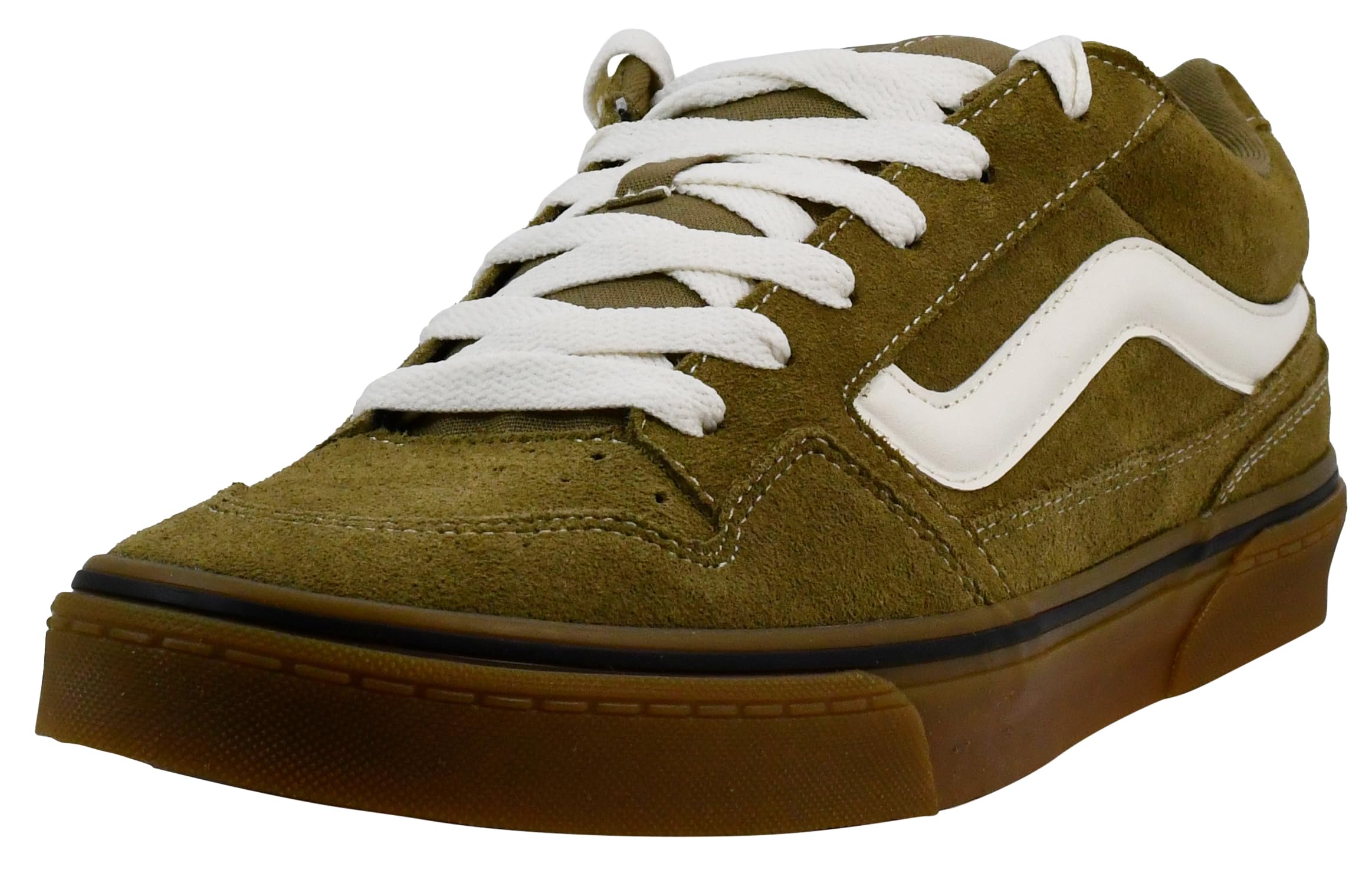 Vans Men's Caldrone Sneaker, Suede Gum Olive, 7 M US Image