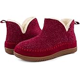 Zizor Women's Moccasin Bootie Slippers with Cosy Memory Foam, Ladies' Toasty Slip on House Shoes with Hard Outdoor Indoor Rubber Sole