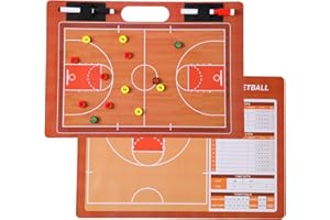 SANXIULY Coaches Clipboard | Double-Sided Dry Erase Marker Board for Basketball, Soccer, Football, Hockey
