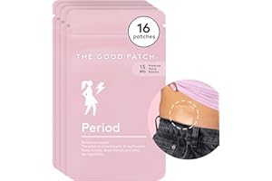 The Good Patch Period Patch with Hemp for Cramps, Sustained Release for up to 12 Hours, Natural Patch with Hemp, Black Cohosh, Plant Powered Wearable Wellness (16 Total Patches)