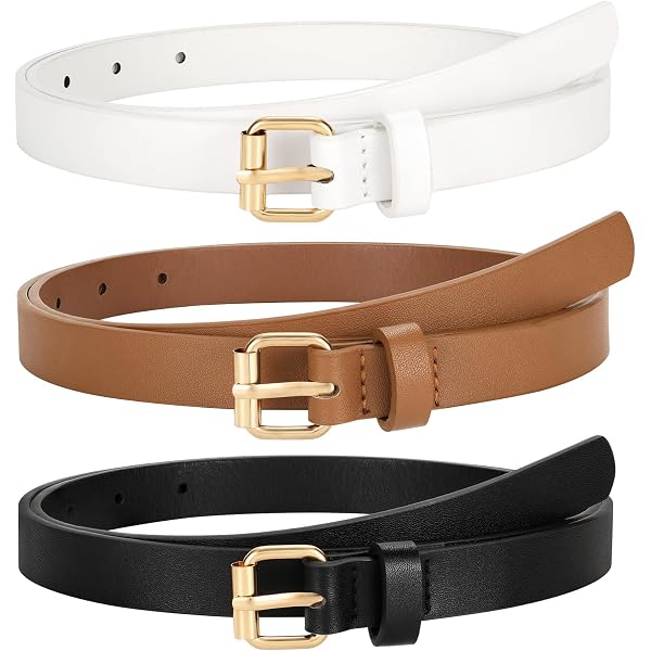 TRIWORKS Women Skinny Leather Belt for Dress Pants Jeans  display picture 1