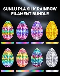 SUNLU 3D Printer Filament Bundle, PLA Silk Rainbow