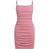 Odizli Girls Ruched Bodycon Teens Party Dress Mesh Sleeveless Pencil Short Dress Tight Dresses for Teens Holiday