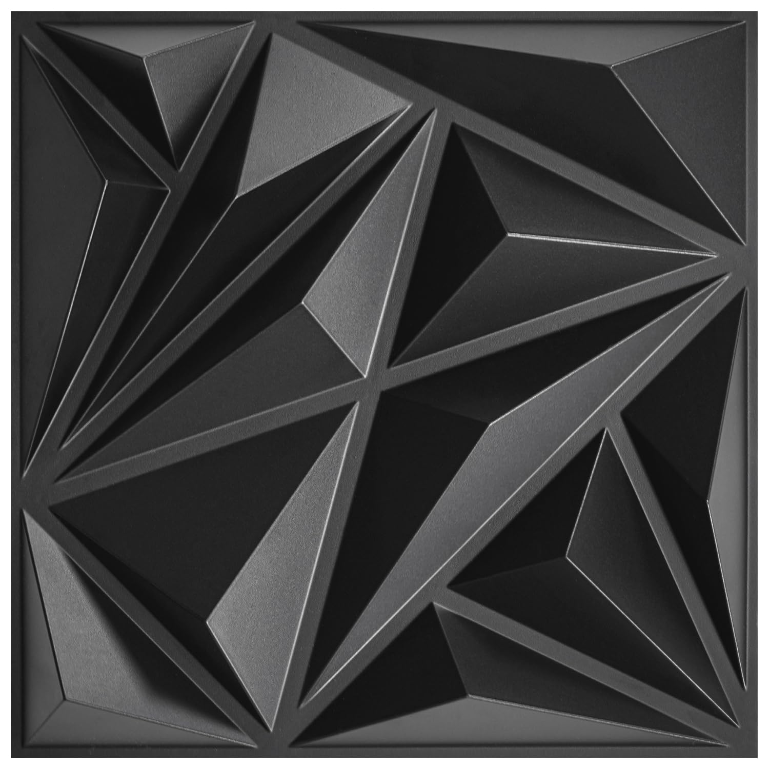 STICKGOO Black 3D Wall Panels, Diamond Design Textured Wall Panels for ...