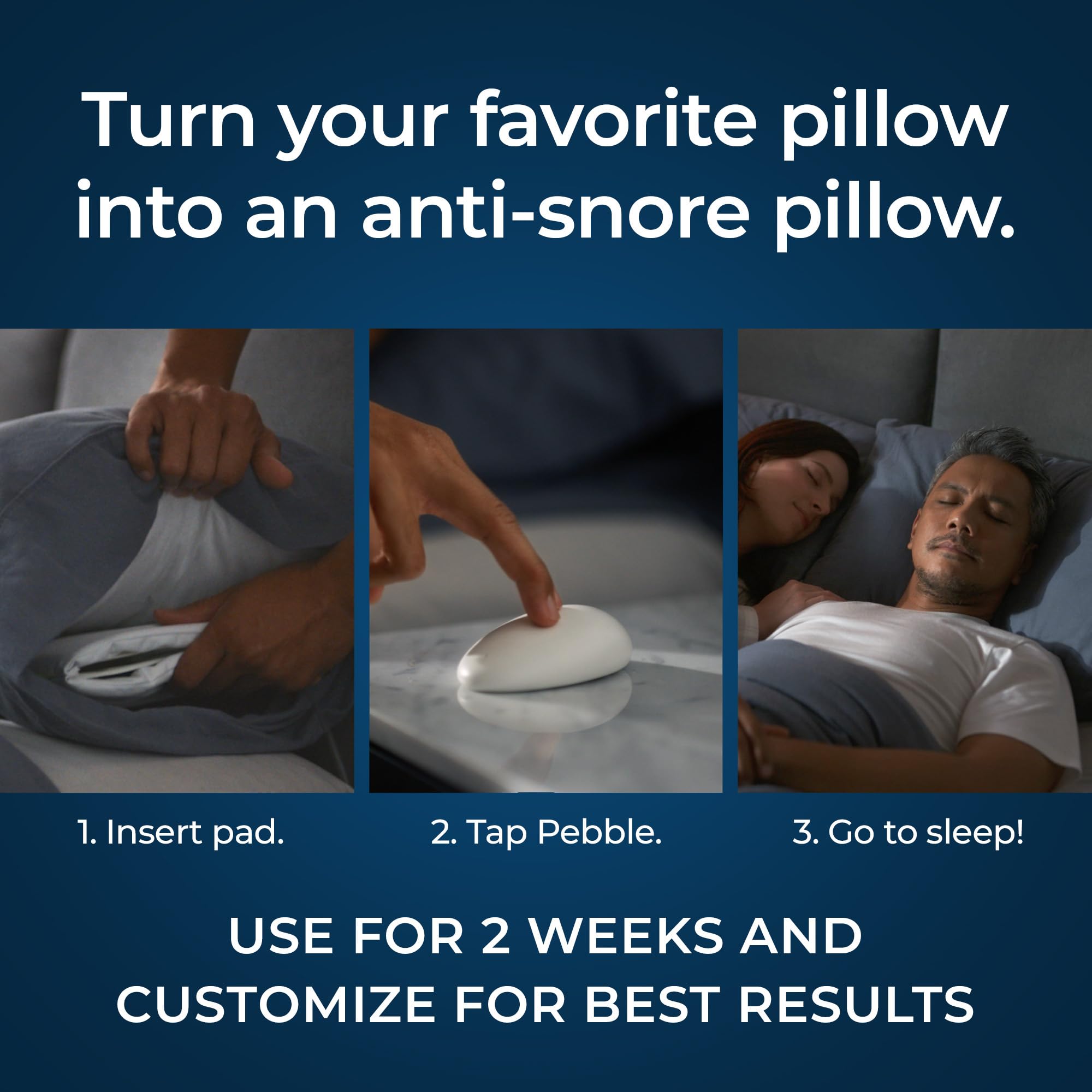Smart Nora Contact-Free Anti-Snore Device, Turns Your Pillow into a Smart Pillow, Sleep in Any Position, Clinically Proven, Doctor Recommended, AI Powered, Stops Snoring, Comfortable, FSA/HSA Eligible