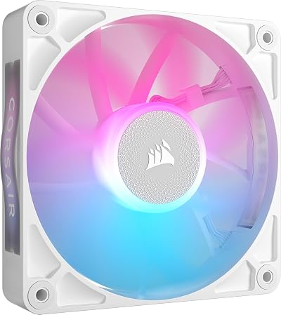 Corsair iCUE LINK RX120 RGB 120mm PWM Fan White Magnetic Dome Bearing