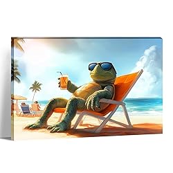 Sea Turtle Wall Art Bathroom Wall Decor Funny Sea